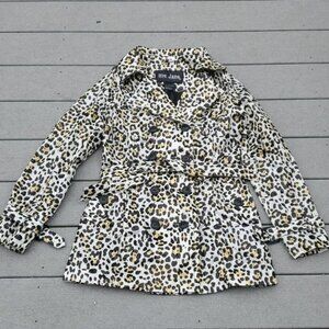 Me Jane Animal Print Raincoat | Animal Print Double Breasted Rain Trench Coat